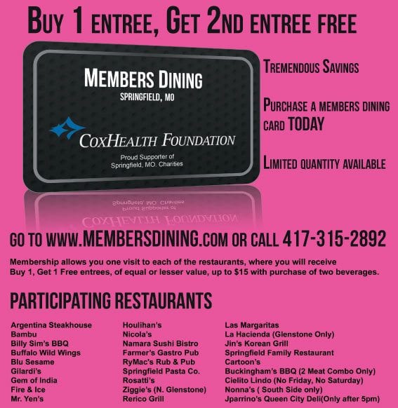 Members Dining Card For Sale