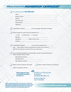 Cox Monett Pledge Form